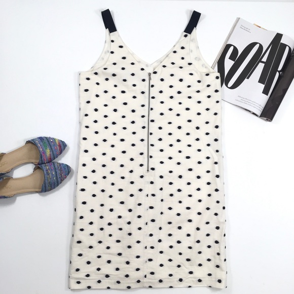 Loft | Ivory Black Dots Linen Sleeveless Dress - Picture 5 of 7